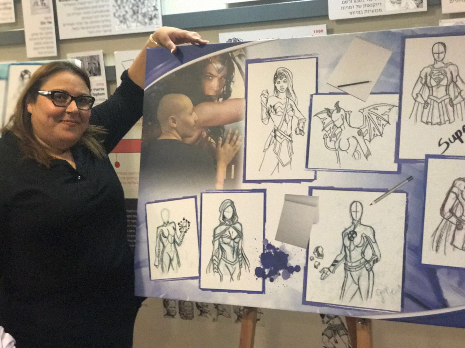 תערוכה מעבודותיו של דור, במוזיאון הקומויקס בחולון (צילום: באדיבות המשפחה)